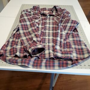 Wrangler Red and Blue Plaid Shirt